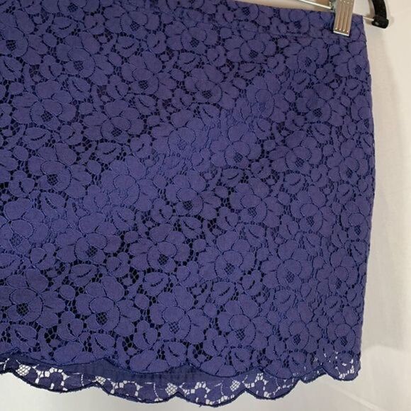 Talula Aritzia Blue Floral Lace Mini Skirt - Picture 3 of 7